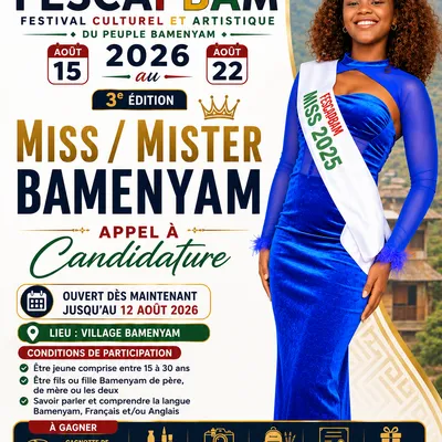 Appel à candidature Miss Bamenyam 2026